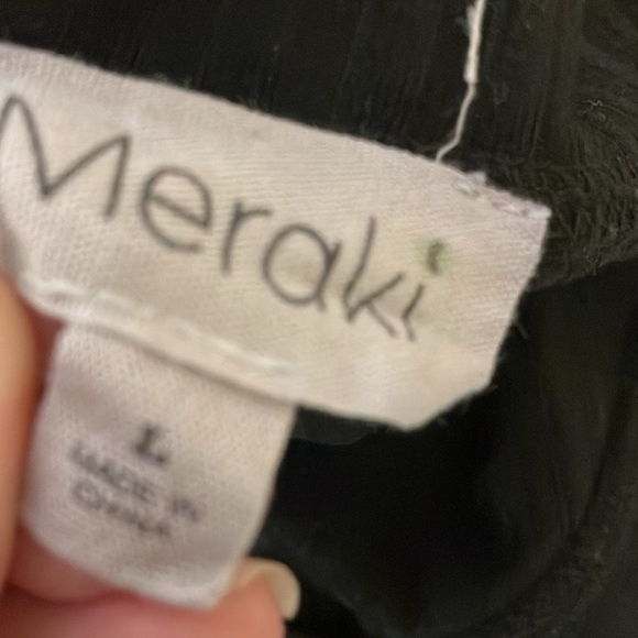 Meraki Black Ribbed Crop Top Size Large. Preloved - Picture 5 of 5